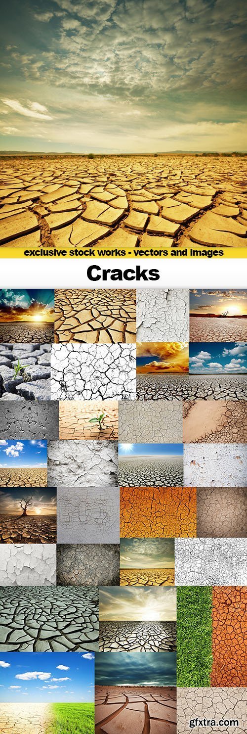 Cracks - Backgrounds and Textures, 30x UHQ JPEG