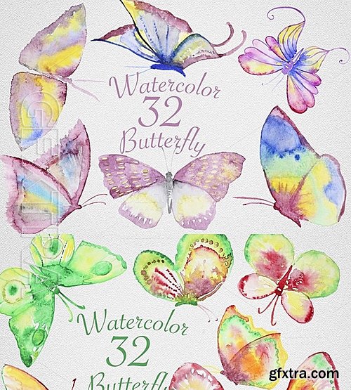 CM - Watercolor Butterfly Set2 671539