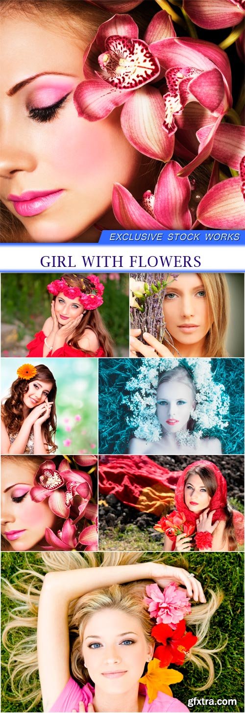 Girl with flowers 7X JPEG