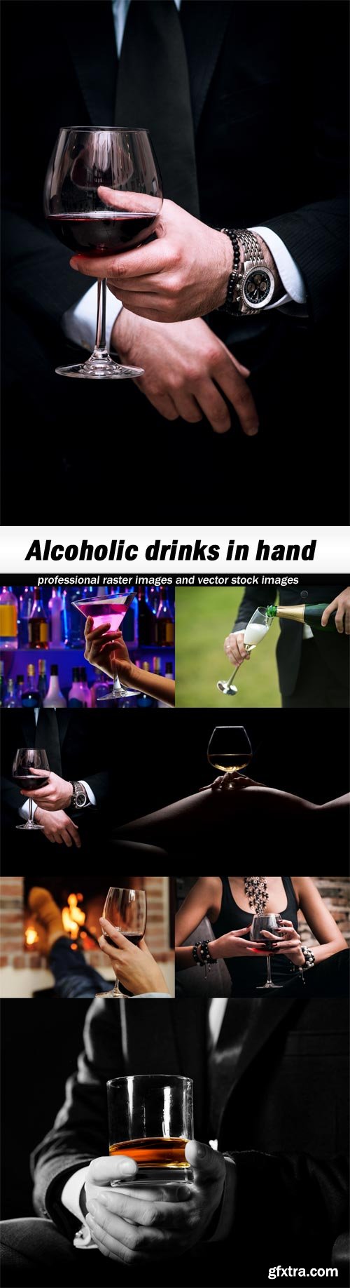 Alcoholic drinks in hand-7xUHQ JPEG