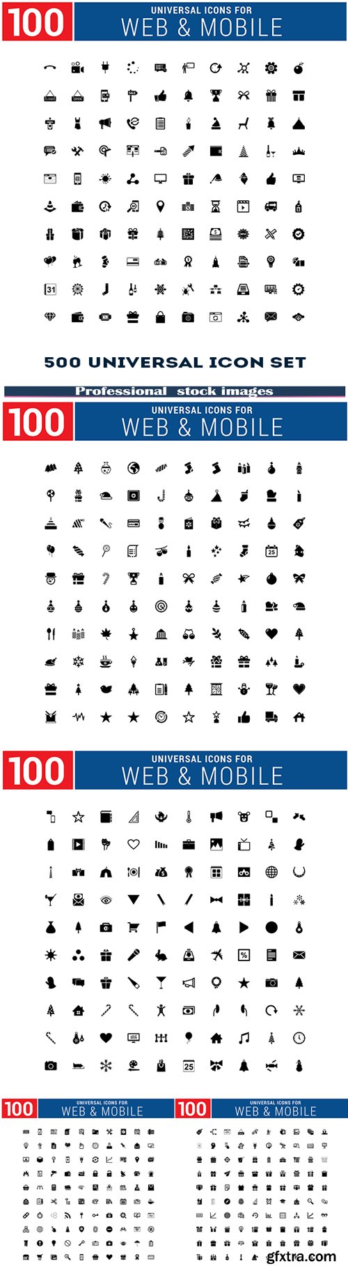 500 universal icon set