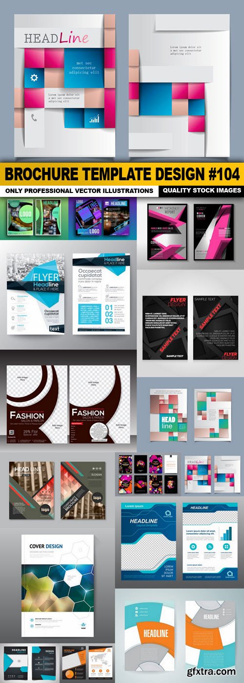 Brochure Template Design #104 - 15 Vector