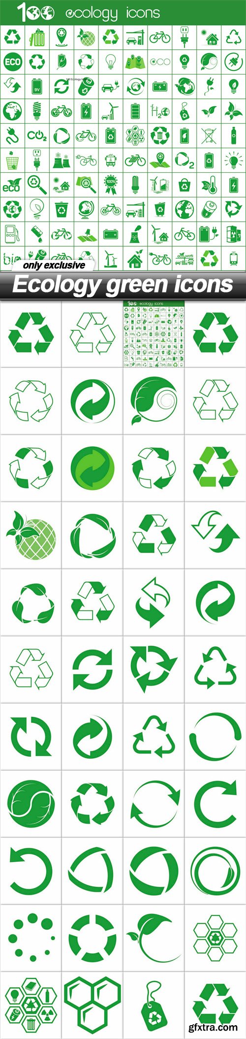 Ecology green icons - 43 EPS
