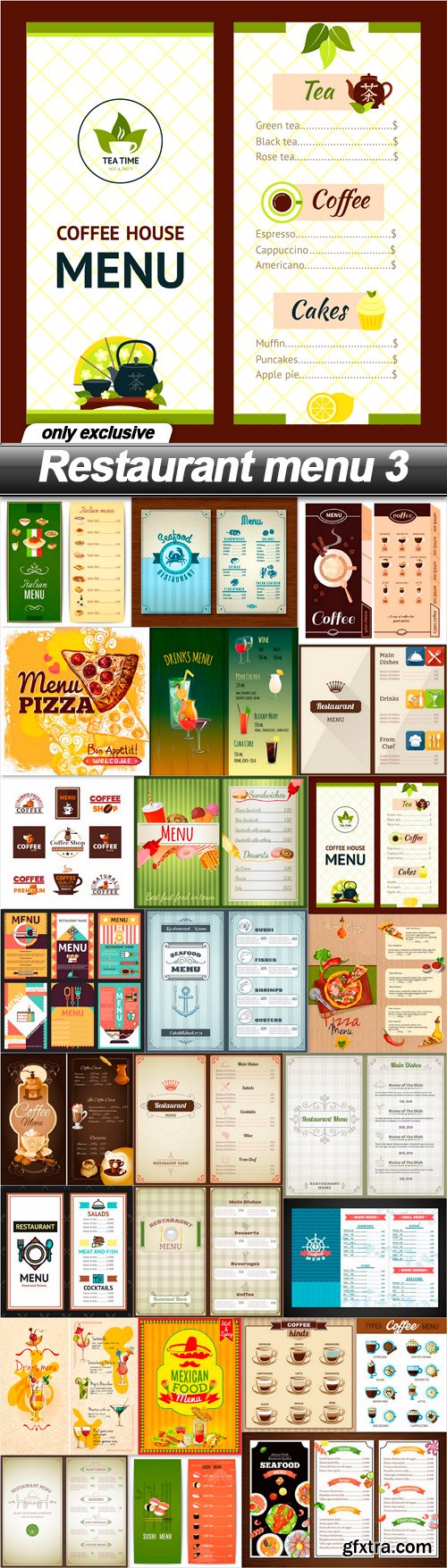 Restaurant menu 3 - 25 EPS