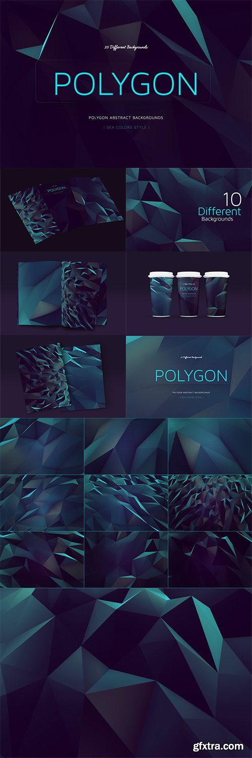 Polygon Abstract BGs|Sea style - CM 138712
