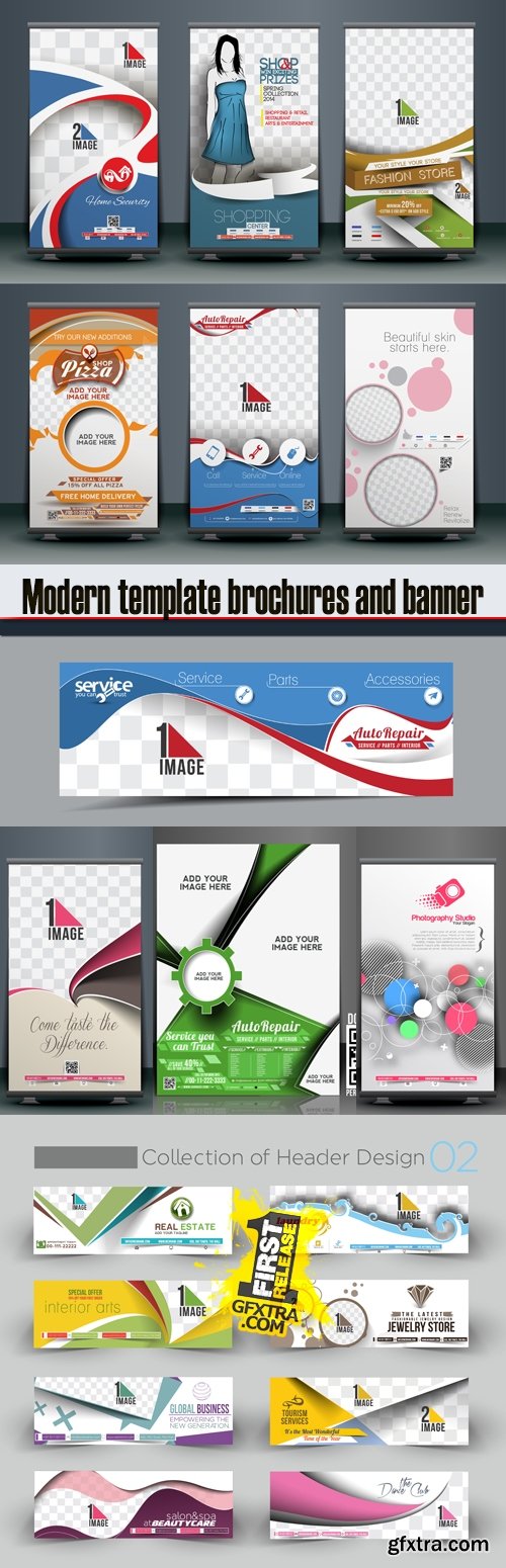 Modern template brochures and banner