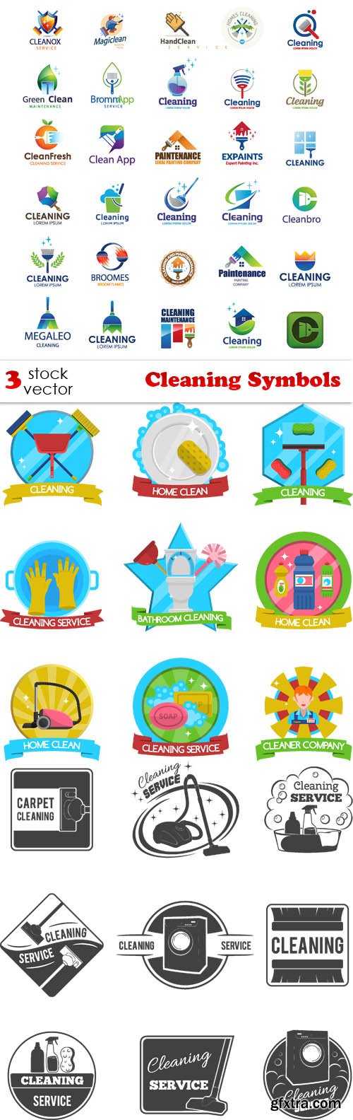 Vectors - Cleaning Symbols