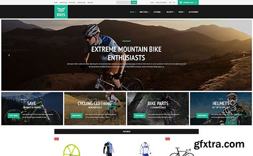Cycling Equipment - OpenCart 2.0.1.0 Template - TM 52755