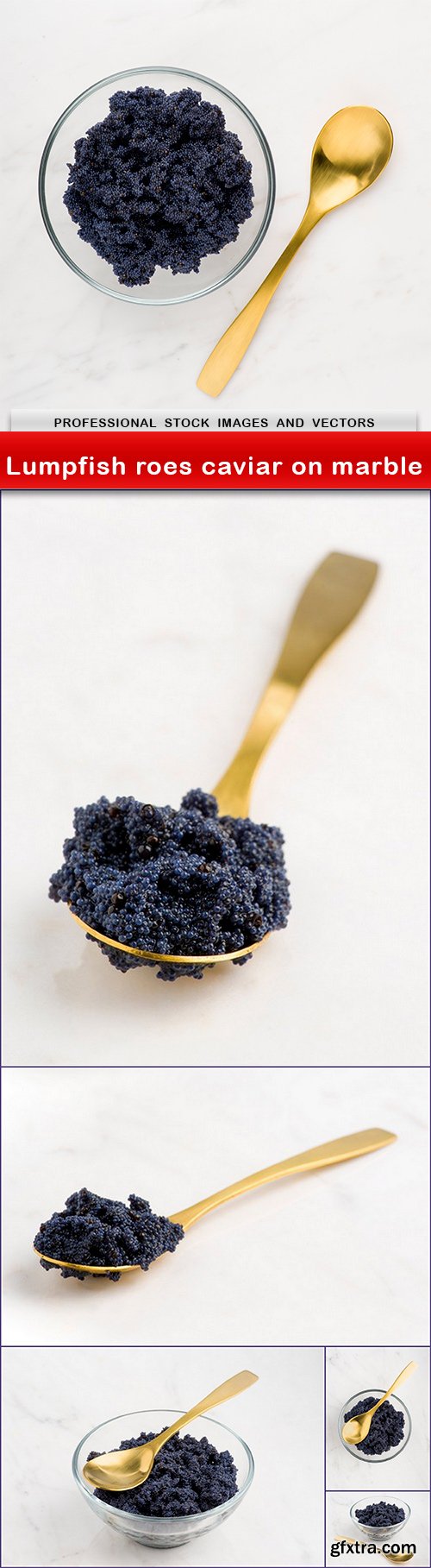 Lumpfish roes caviar on marble - 6 UHQ JPEG