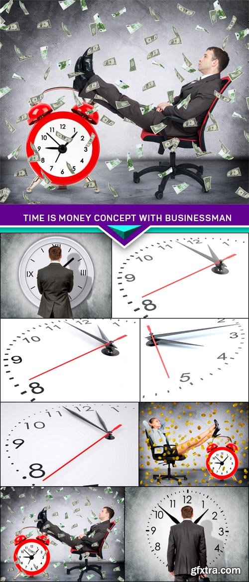 Time is money concept with businessman 8x JPEG