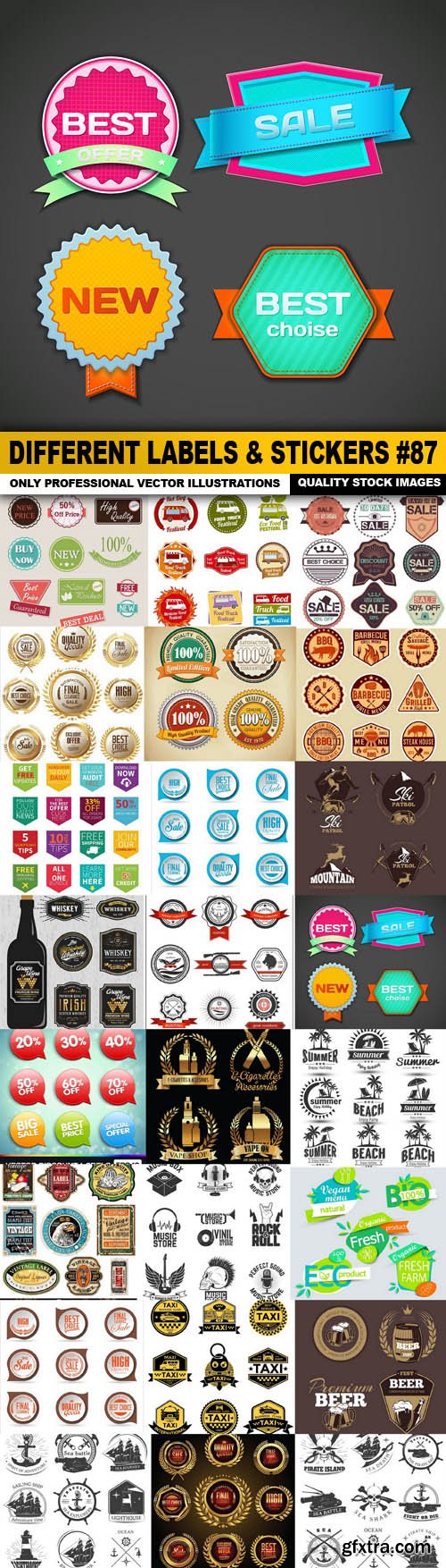 Different Labels & Stickers #87 - 25 Vector