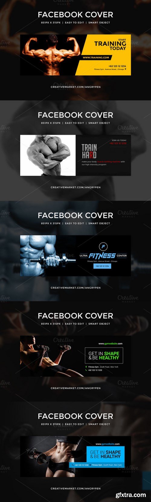 CM - Gym Workout facebook covers 686586
