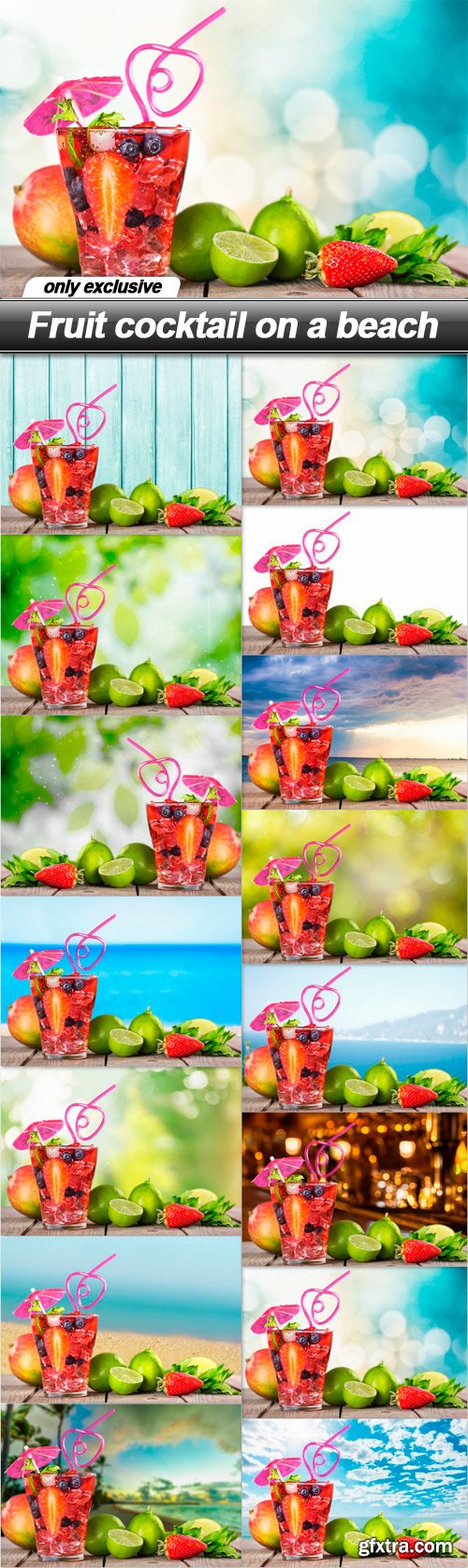 Fruit cocktail on a beach - 15 UHQ JPEG