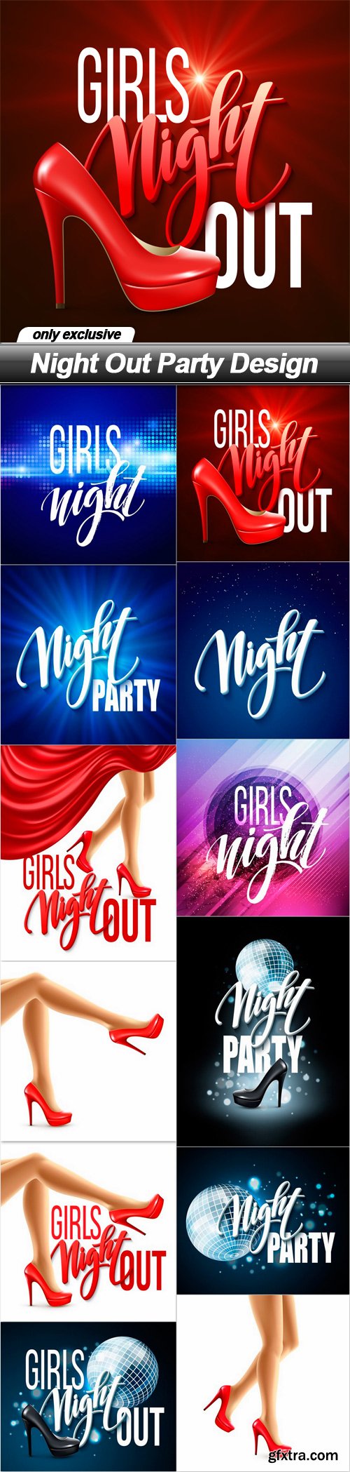 Night Out Party Design - 12 EPS