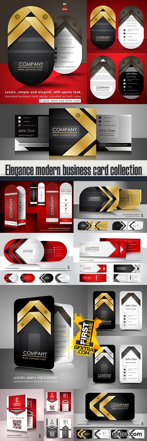 Elegance modern business card collection