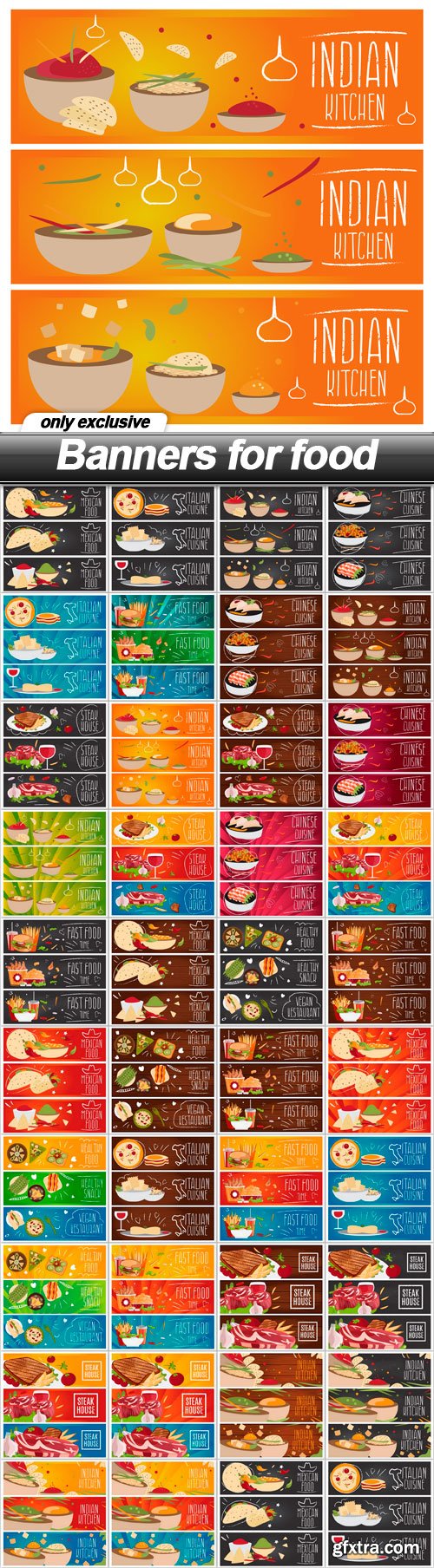Banners for food - 38 EPS