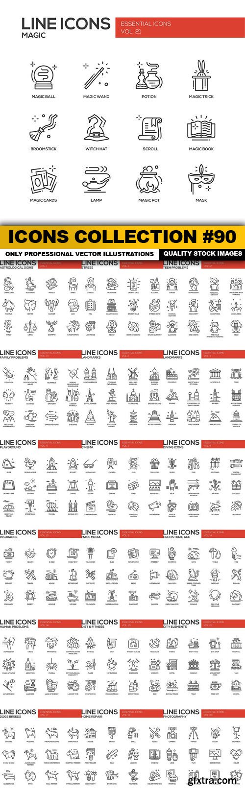 Icons Collection #90 - 19 Vector