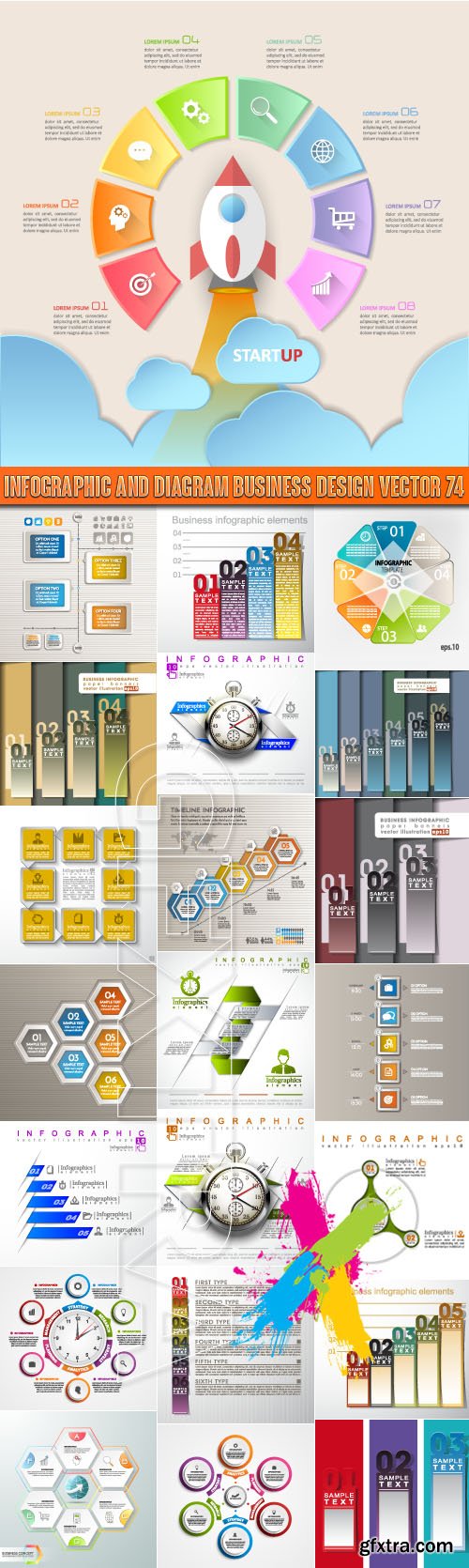 Infographic and diagram business design vector 74