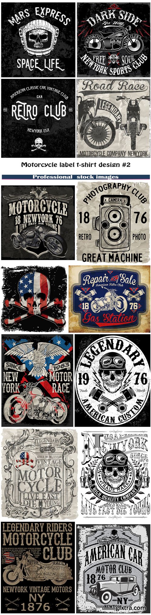 Motorcycle label t-shirt design #2