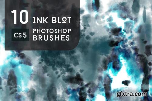CreativeMarket 10 Tie-Dye Ink Blot Brushes 678390