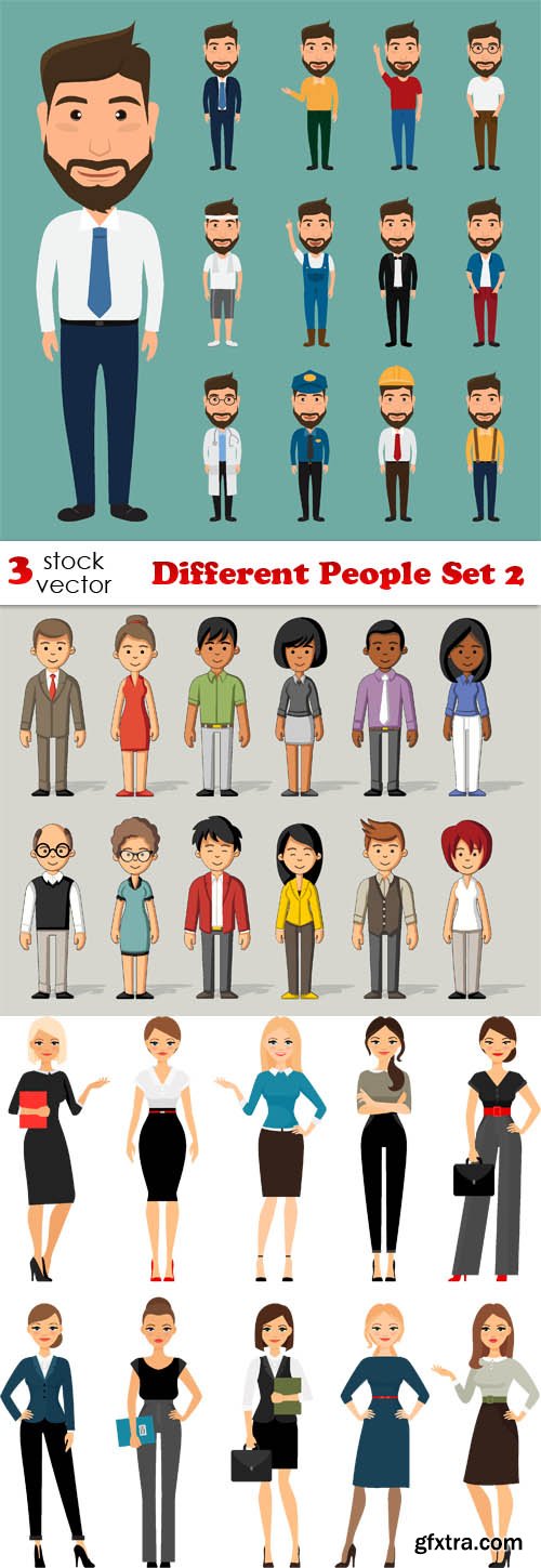 Vectors - Different People Set 2