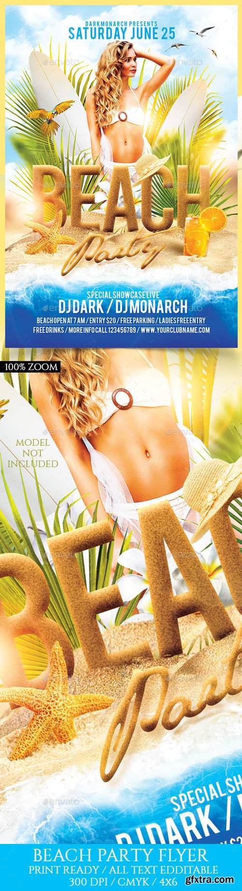 GraphicRiver - Beach Party Flyer Template - 16435179