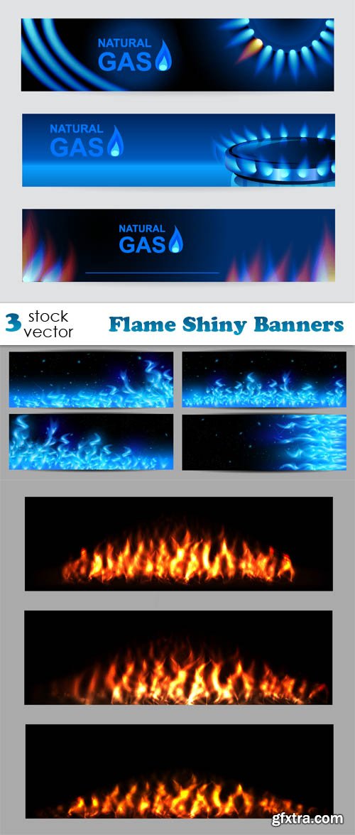 Vectors - Flame Shiny Banners