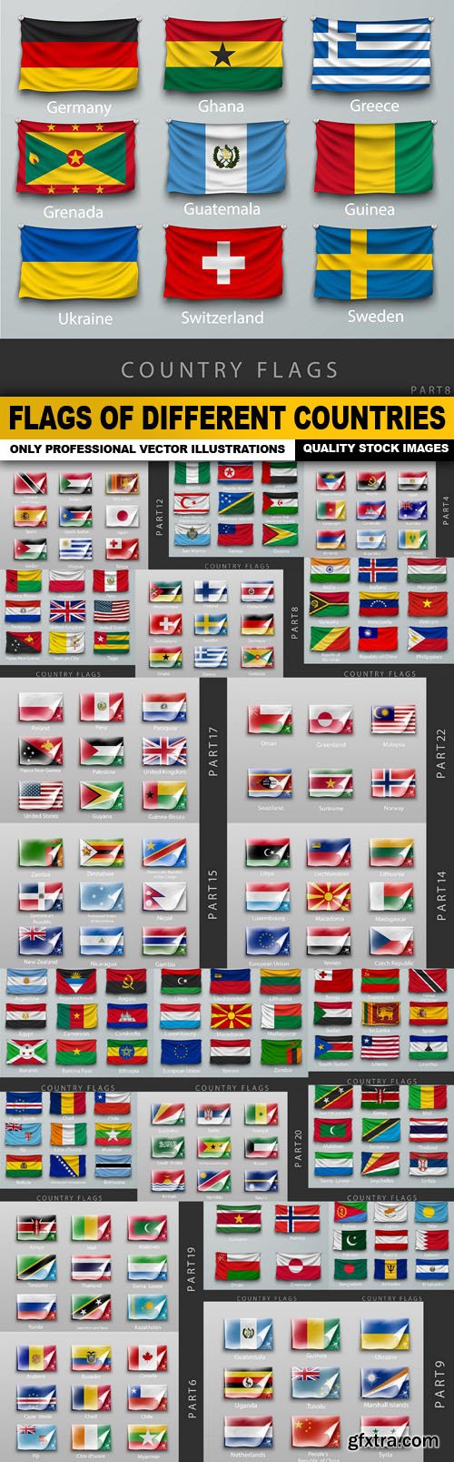 Flags Of Different Countries - 22 Vector