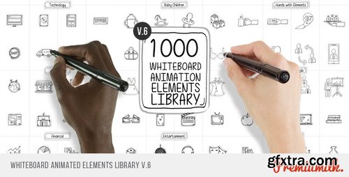 Videohive Whiteboard Animated Elements Library V6 13745607