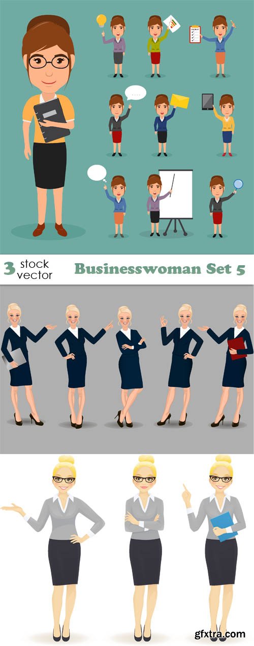 Vectors - Businesswoman Set 5