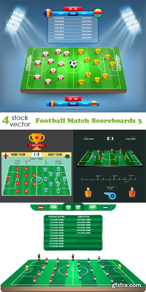 Vectors - Football Match Scoreboards 3
