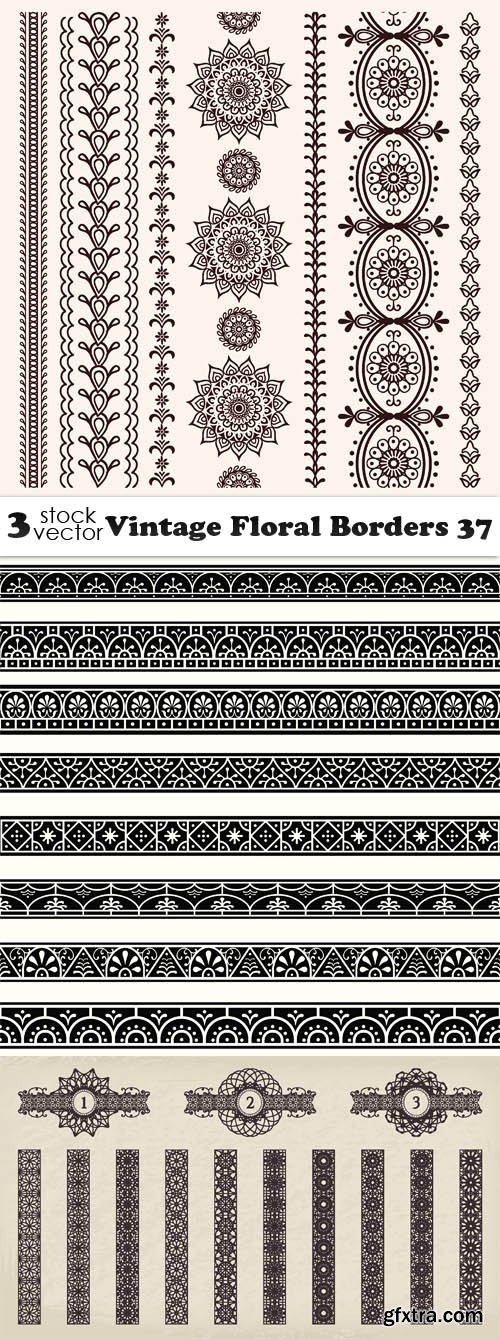 Vectors - Vintage Floral Borders 37