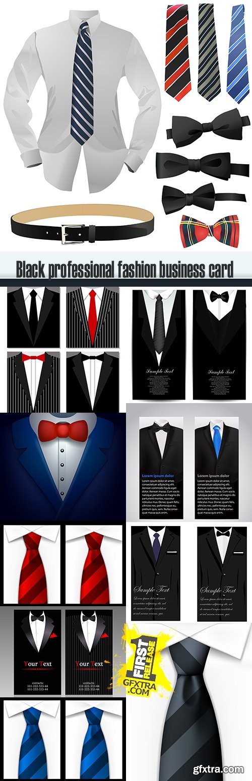 Black professional fashion business card