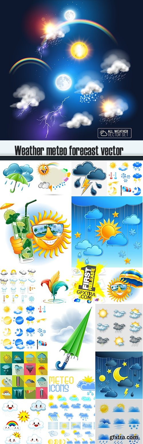 Weather meteo forecast vector