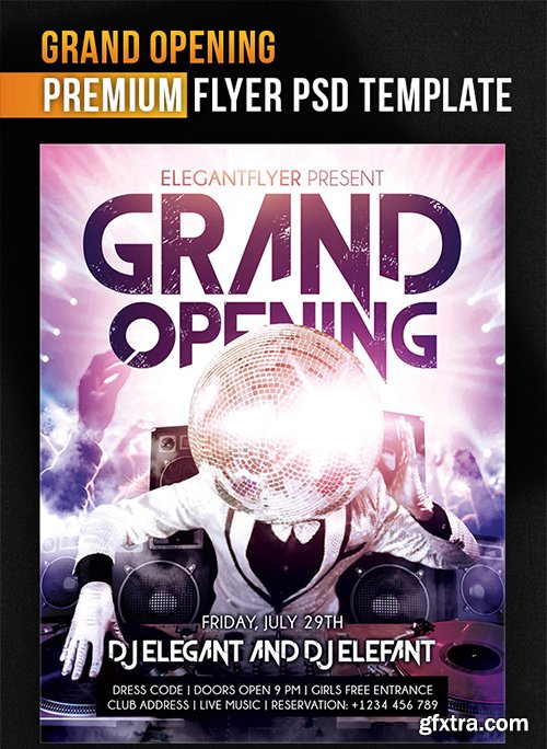 Grand Opening – Flyer PSD Template + Facebook Cover