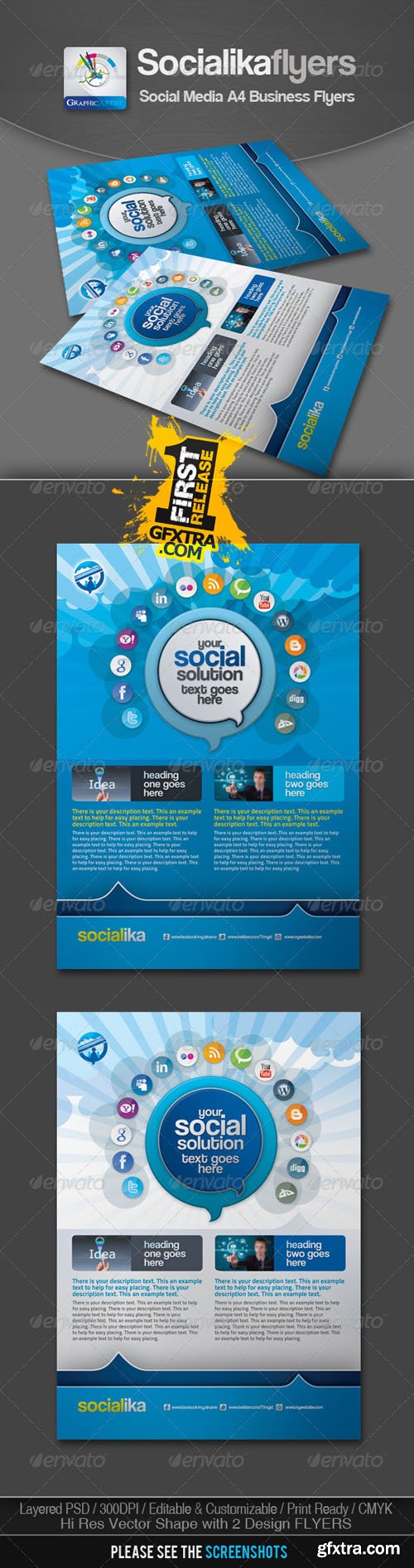 GraphicRiver Socialika Social Media Business Flyers 2687564