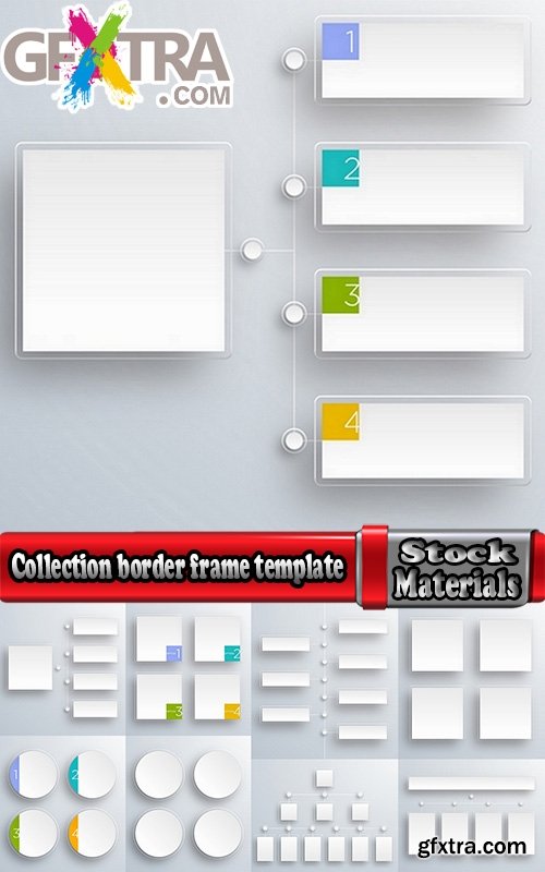 Collection border frame template window pyramid scheme 25 EPS