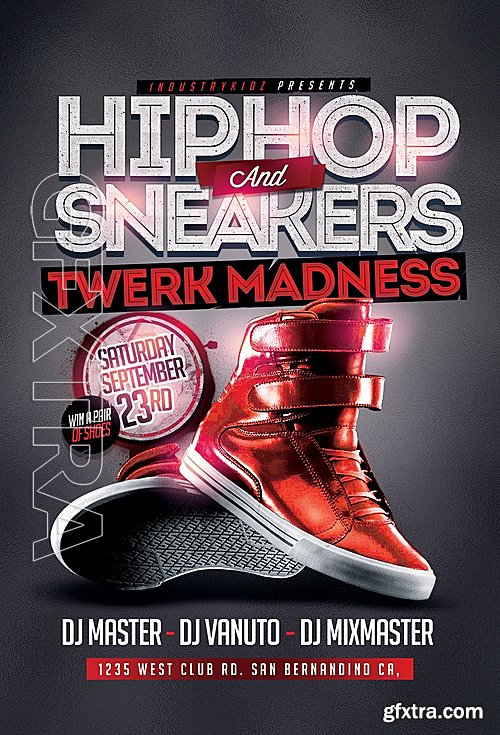 Hip Hop Sneakers Flyer