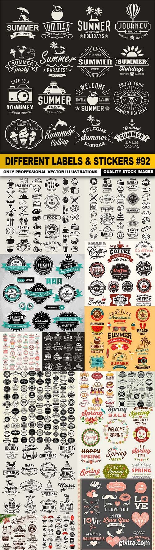 Different Labels & Stickers #92 - 15 Vector