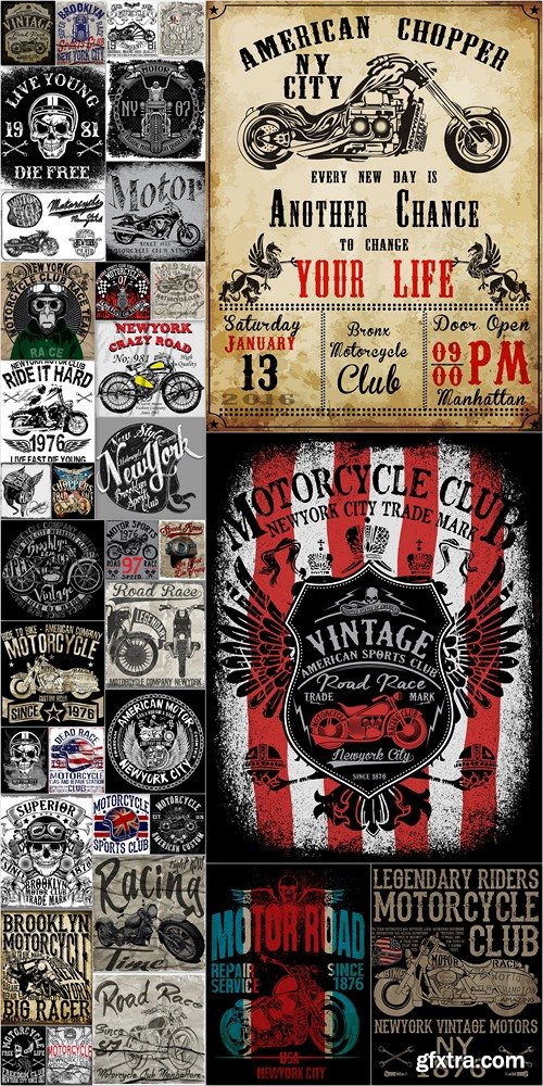 Motorcycle t-shirt graphics