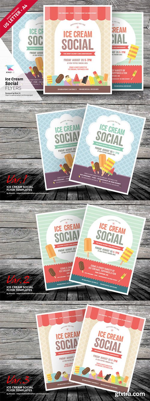 Ice Cream Social Flyer Templates - CM 712198