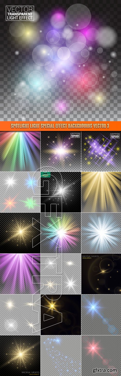 Spotlight Light Special Effect backgrounds vector 3