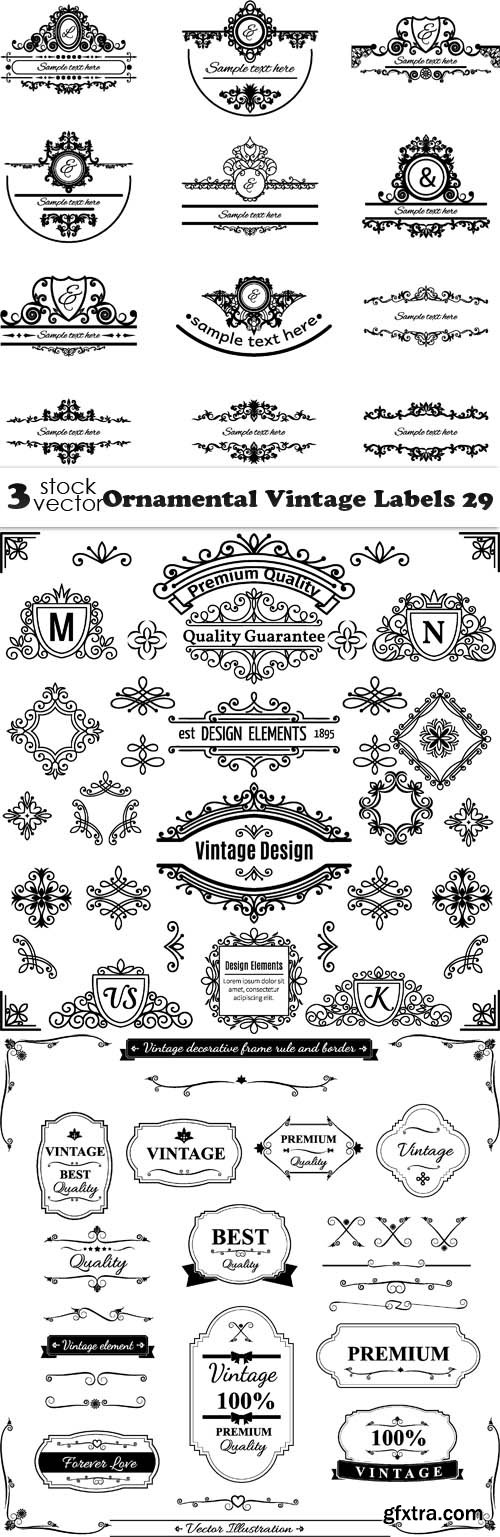 Vectors - Ornamental Vintage Labels 29