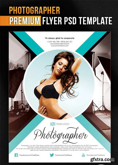 Photographer V7 Flyer PSD Template + Facebook Cover
