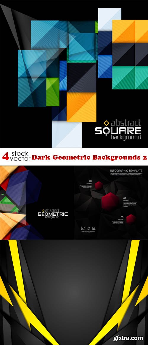 Vectors - Dark Geometric Backgrounds 2