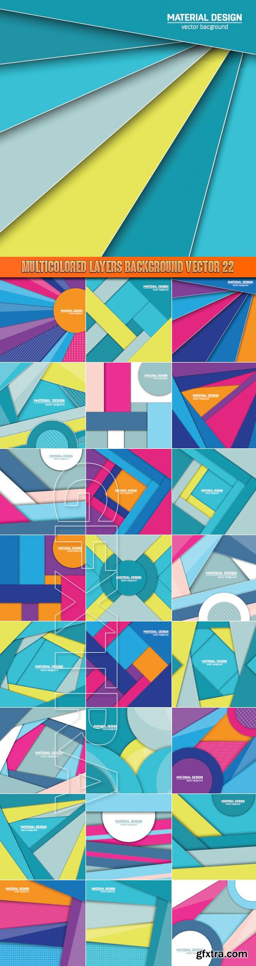 Multicolored layers background vector 22
