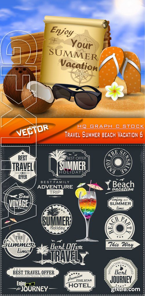 Stock Vector - Travel Summer beach Vacation 6