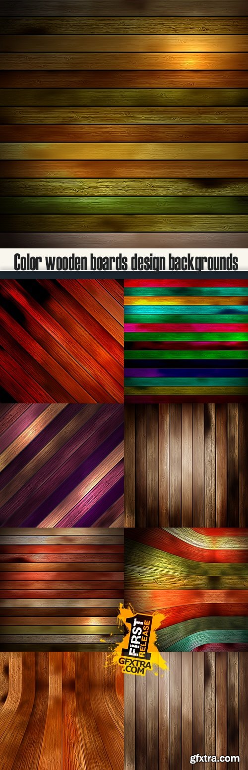 Color wooden boards design backgrounds