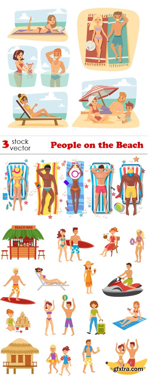Vectors - People on the Beach