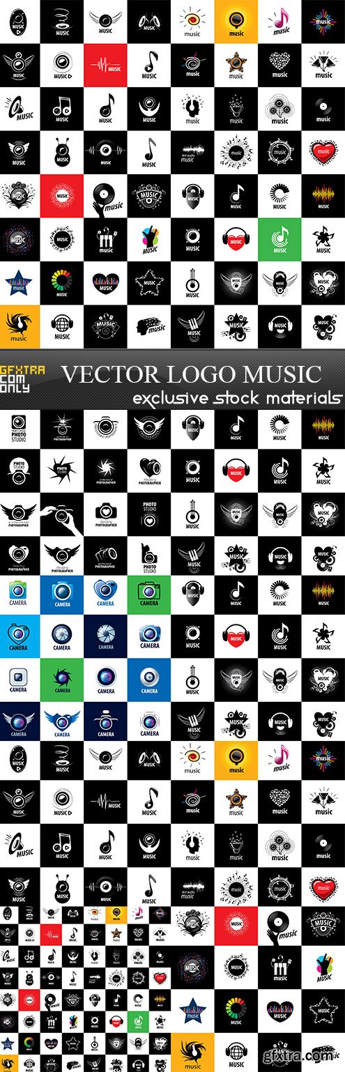 Vector logo music, 8 x EPS